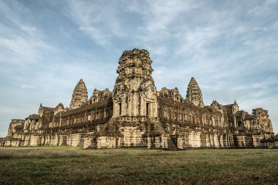 Sunrise at Angkor Wat, Cambodia on travel holiday 