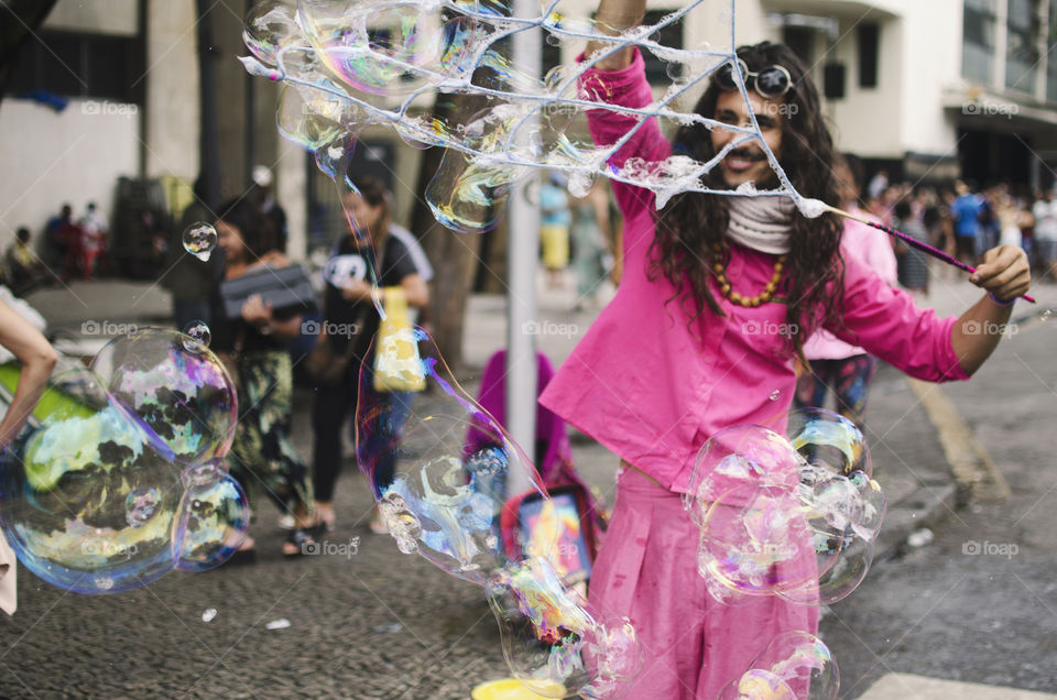 Multicolored bubbles