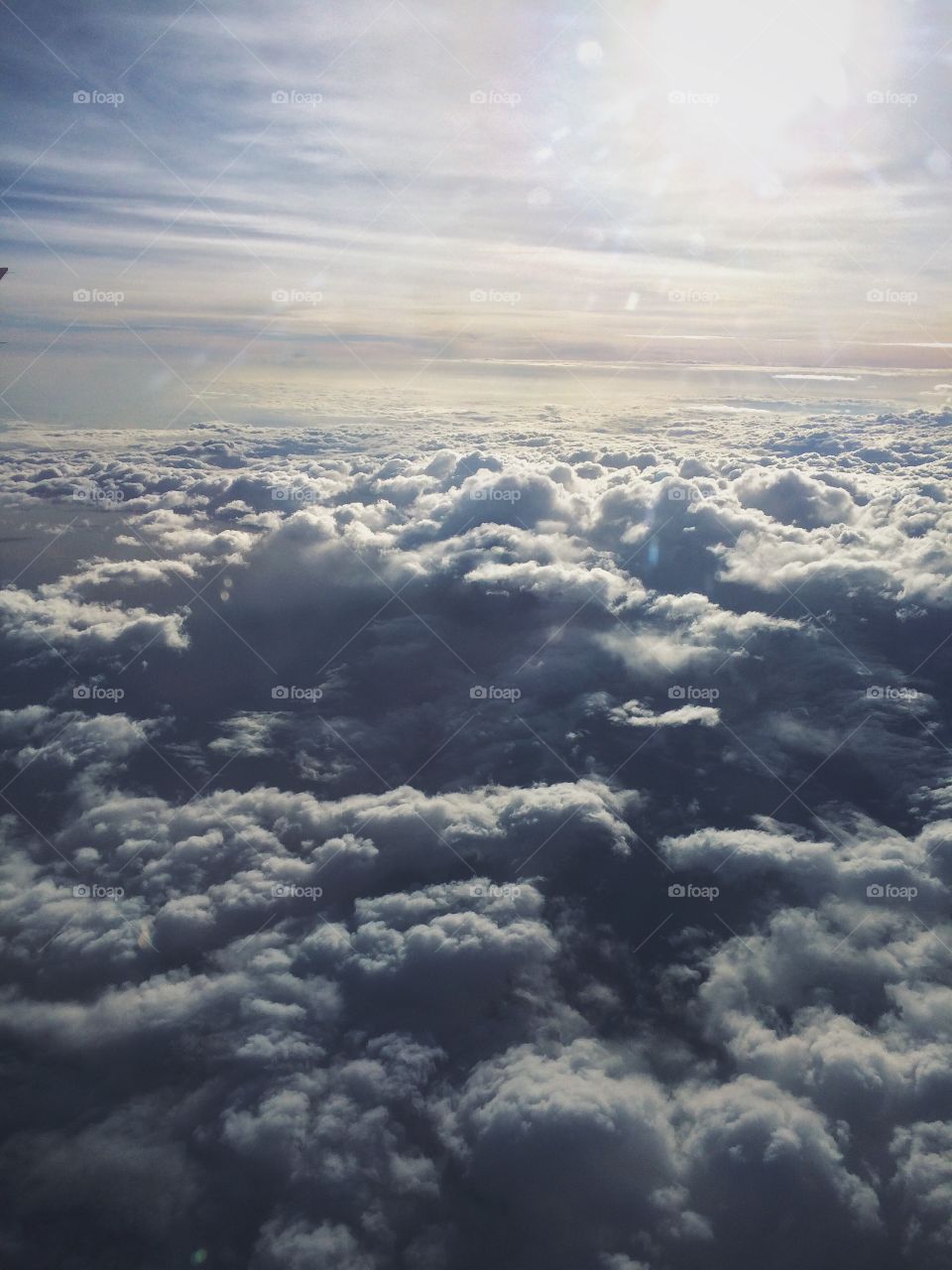 Sky from plane window 