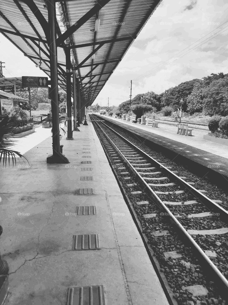 waiting for the train