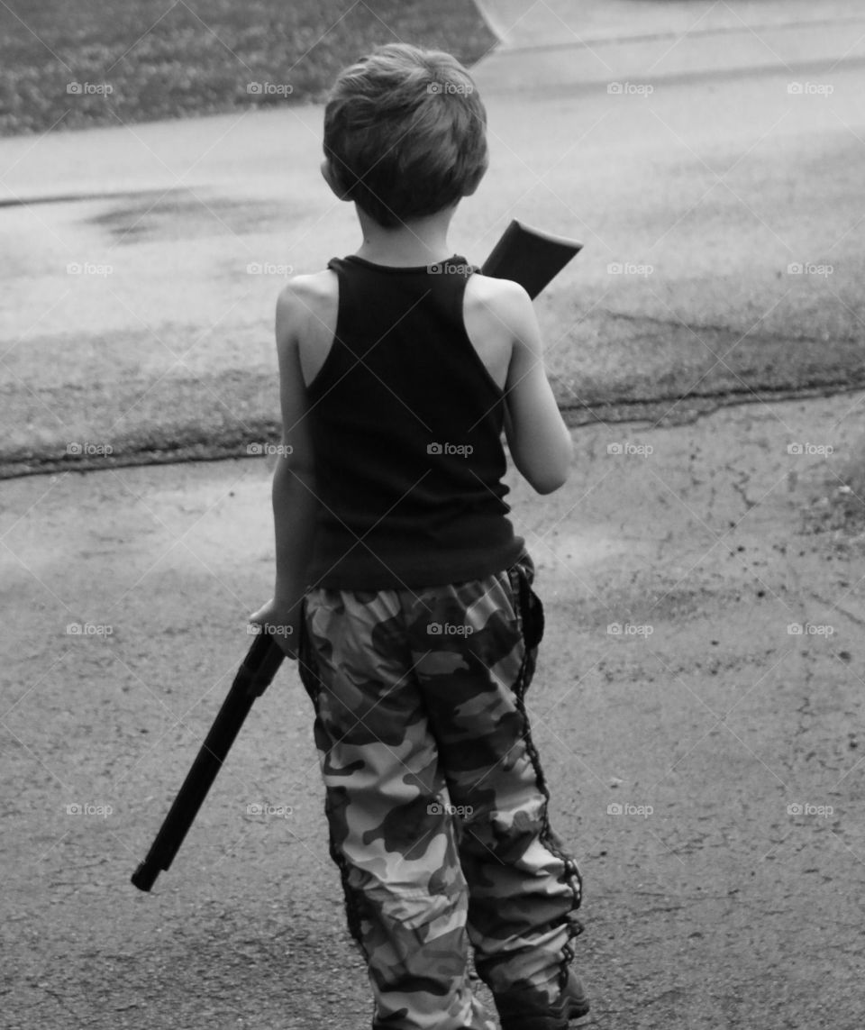 Just a boy with his BB gun