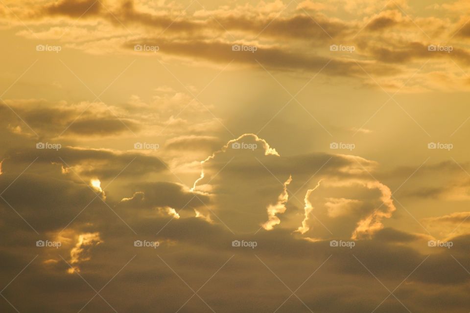 A dramatic sky full of beautiful light and muted color