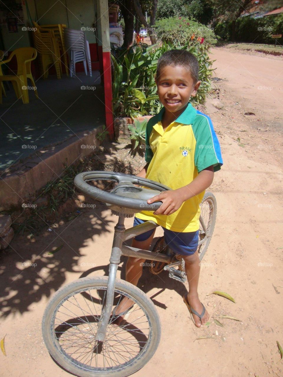 Kid on a bike