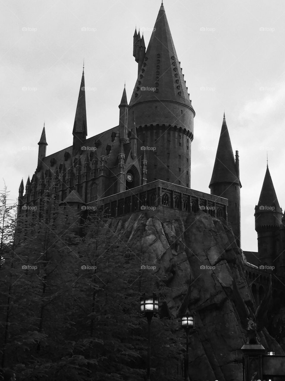Hogwarts . Traveling to the castle