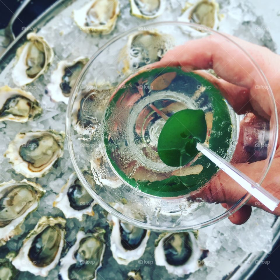 Martinis and oysters 