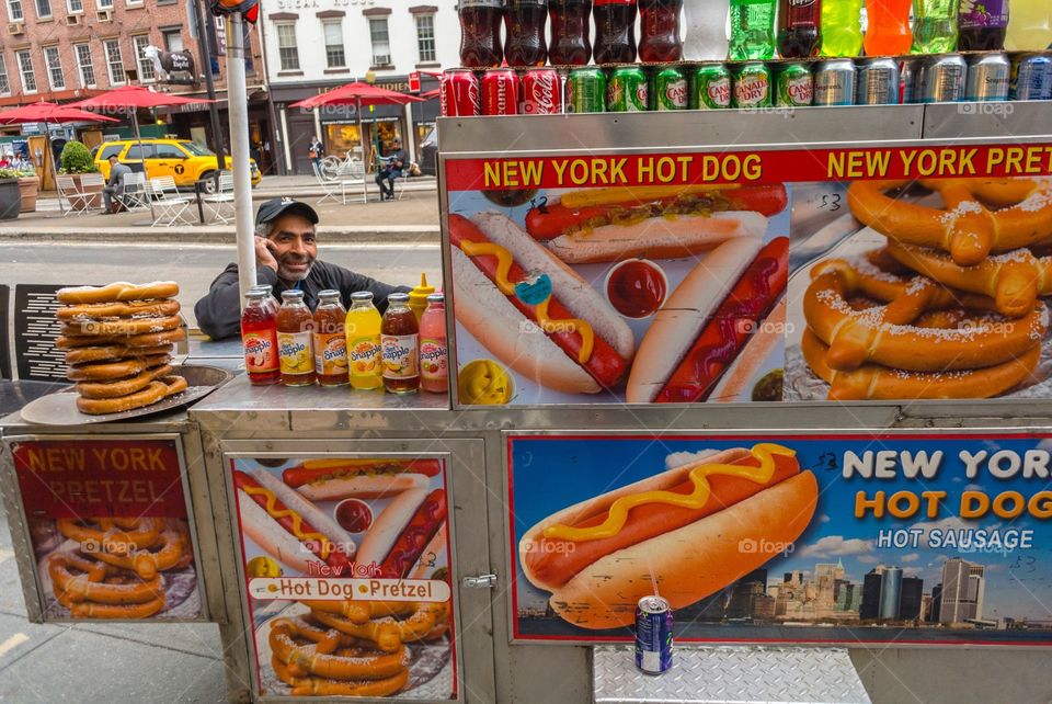New York City, hot dog food truck, Chelsea