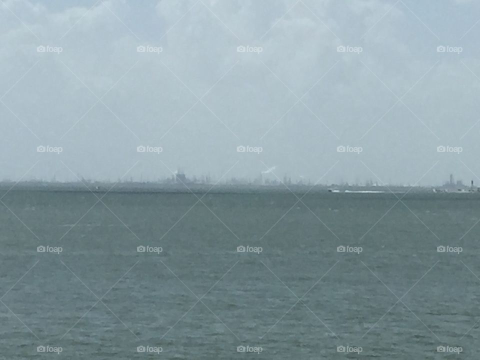 Texas City skyline from the ferry 