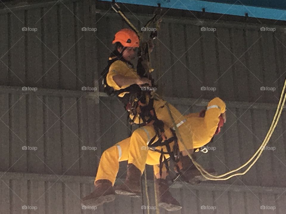 Rope Access, Oil & Gas, Rescue, Emergency Drill Exercise