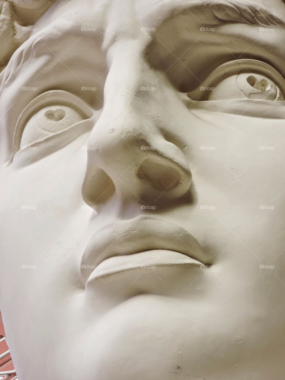 Michelangelo's David face ( gypsum copy). It's a gypsum copy of David head into a public space in Palermo 
