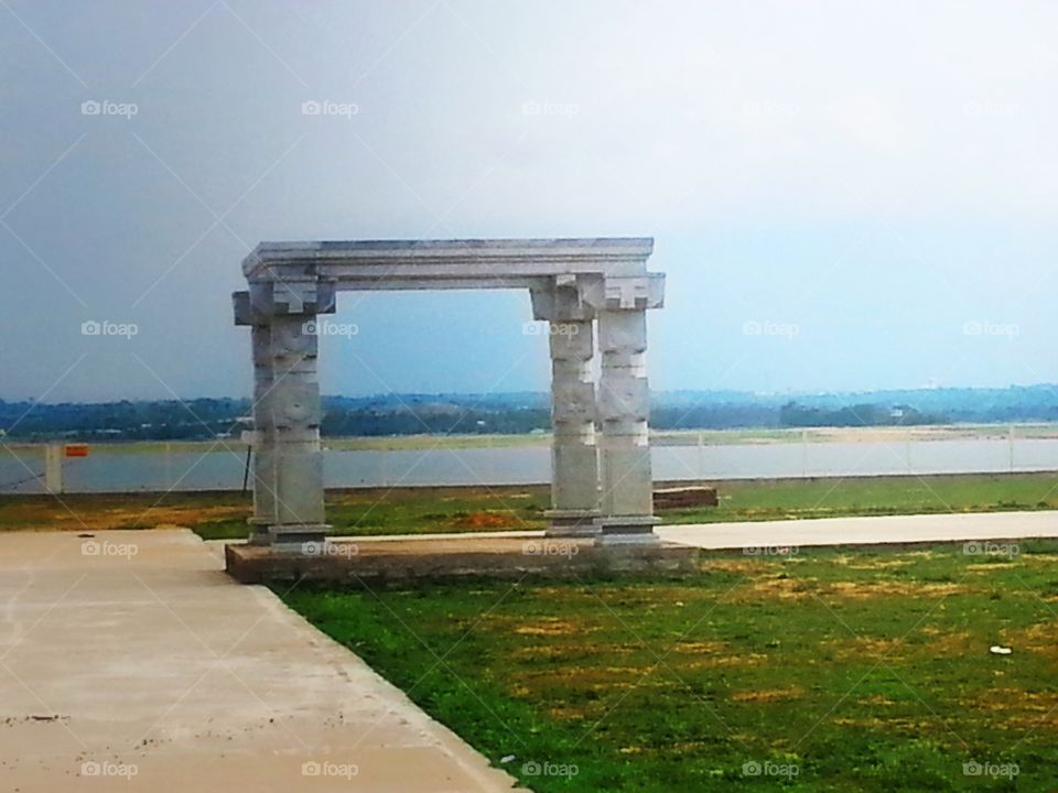 stone built. four pillers