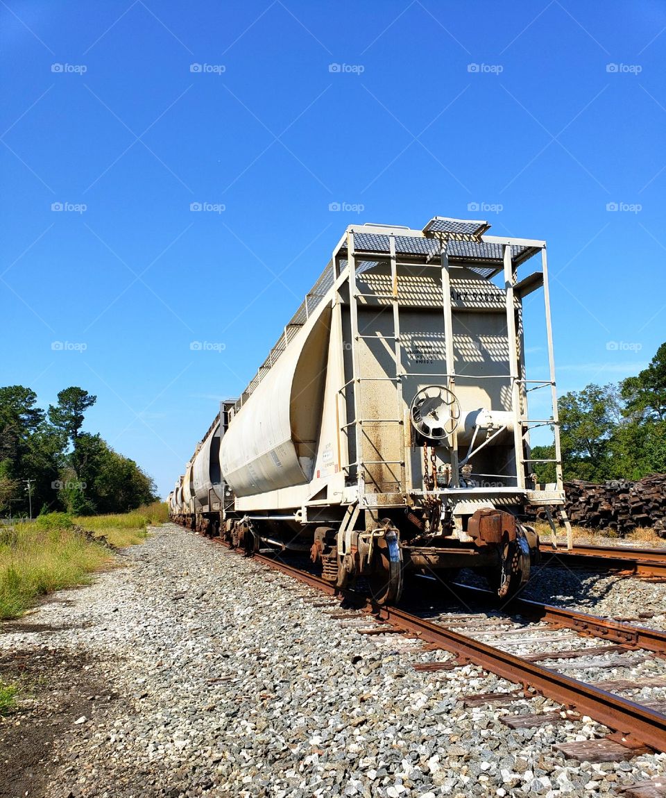 Abandoned Train on Tracks