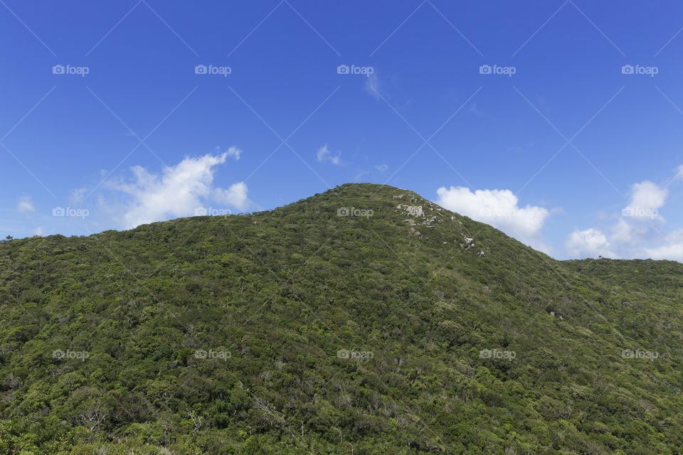 The mountain and the sky.