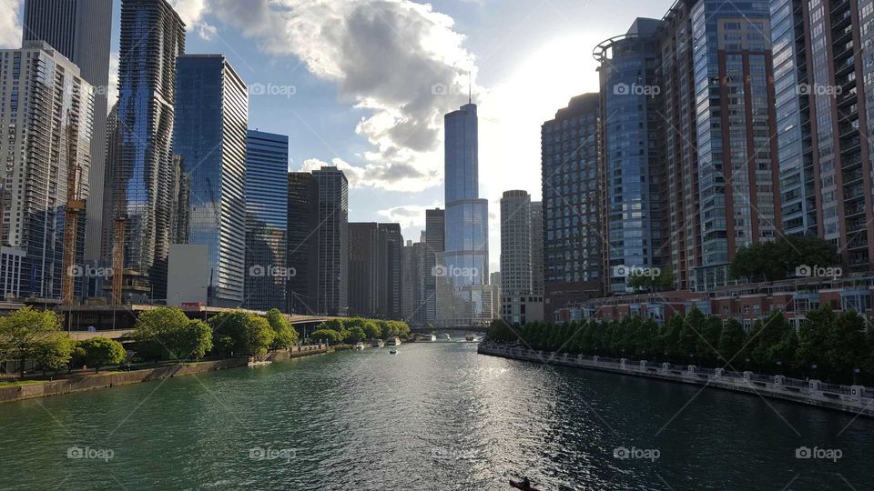 Chicago river by the magnificent mile!