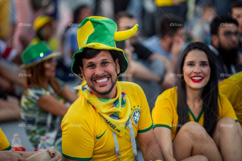 FIFA Fan Fest in Moscow, Russia, Brazil vs Serbia, 27 June 2018