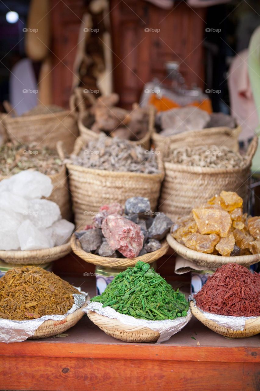 Spice shop in Marrakesh, Morocco
