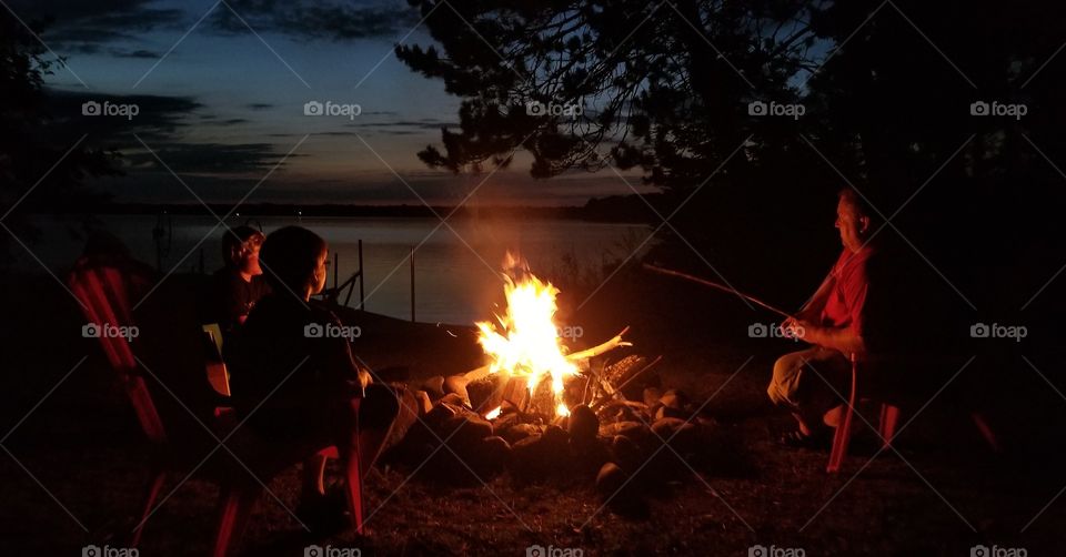 Lakeside Campfire