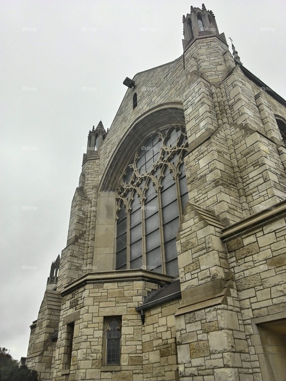 gothic window. a stained glass window