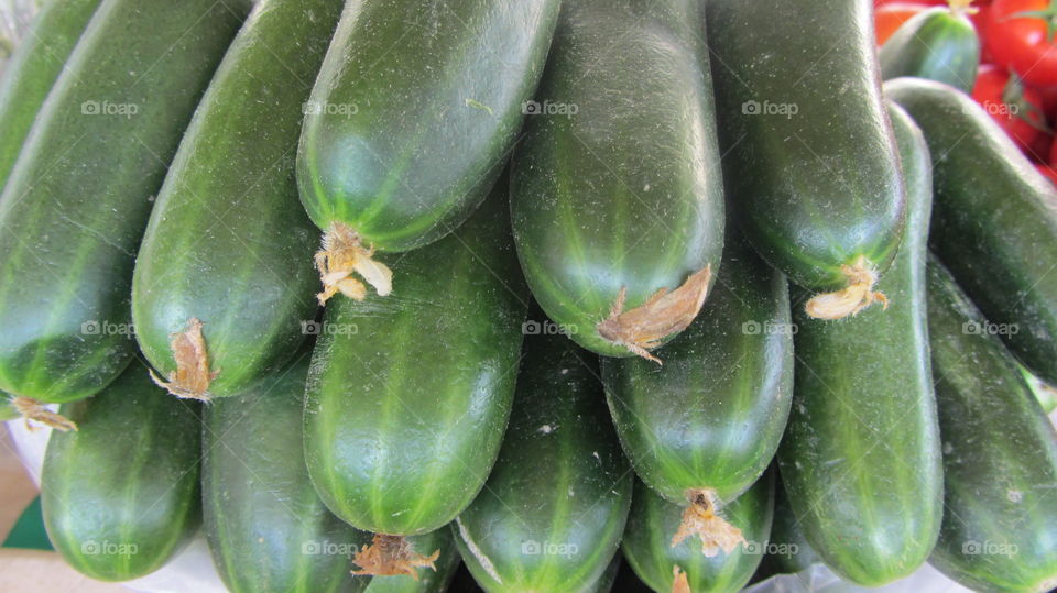 Fresh cucumbers