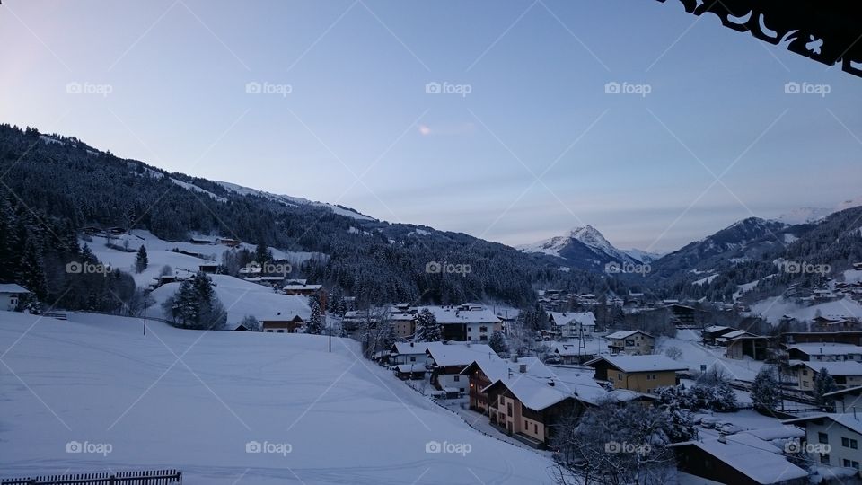 Mountain view - austria - winter - morning