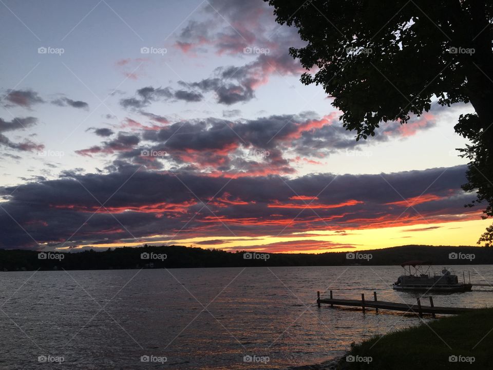 Beautiful sunset in Maine