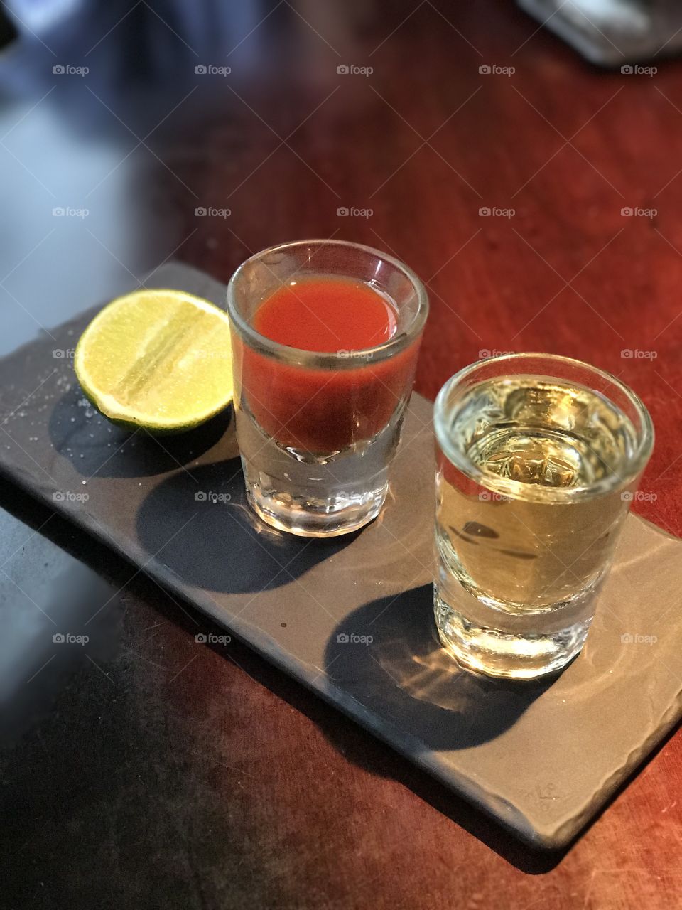 Shot of tequila when in Mexico