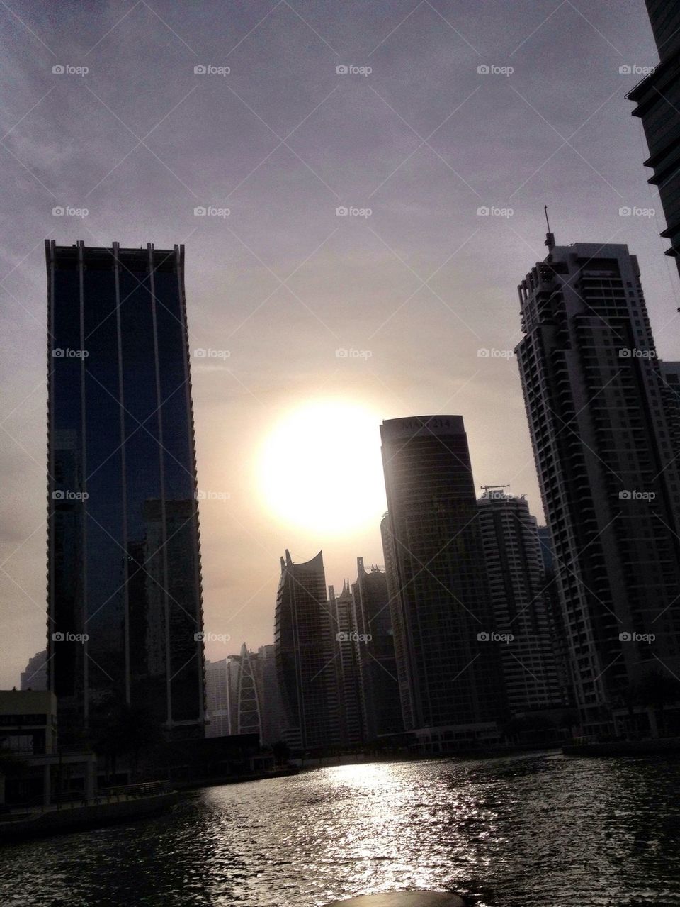 Sunset over Dubai Marina