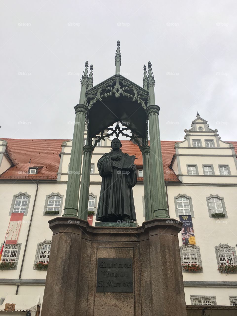 The statue of Martin Luther in Wittenberg, Germany