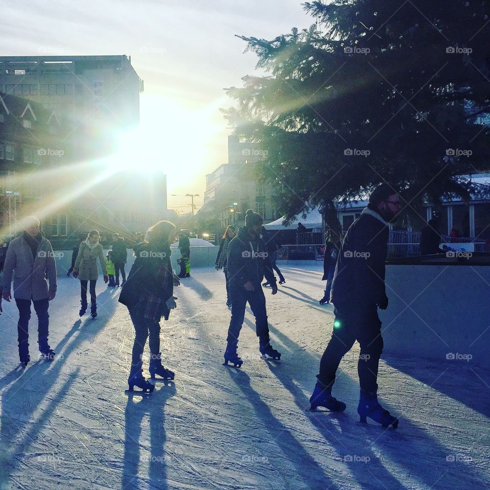 Ice skating 