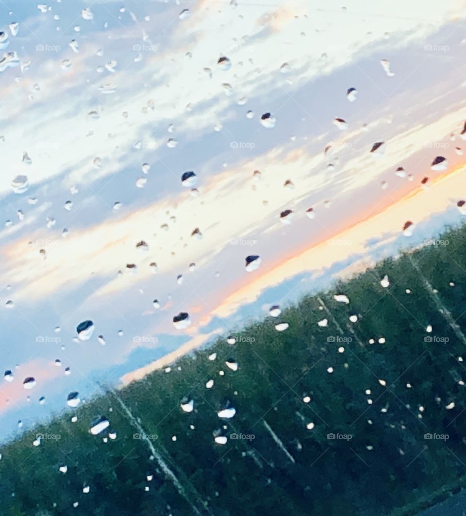 Sunset through the rain