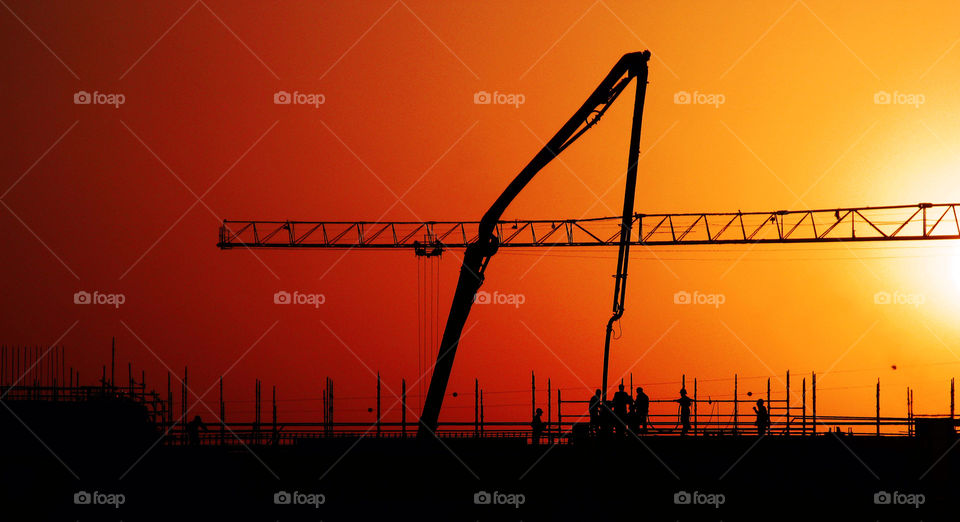 construction sunset sunrise dubai by chrisc