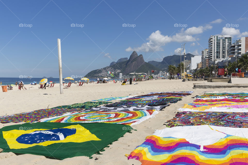 Ipanema beach in Rio de Janeiro Brazil.