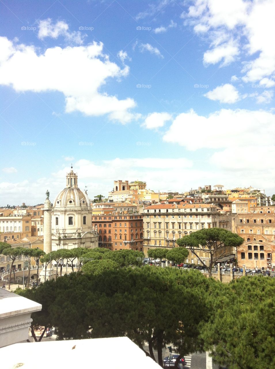 Rome from the rooftop. rooftop view
