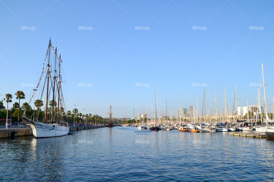 Port Vell in Barcelona, Spain