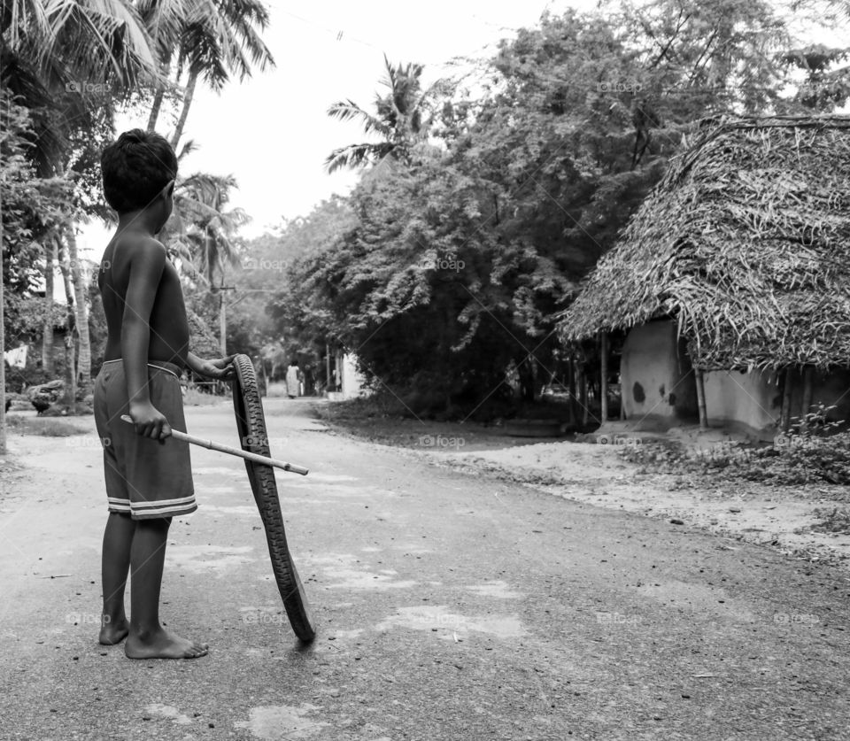 A Soulful way to go from one place to another is this.. Village life.  portrait of poverty