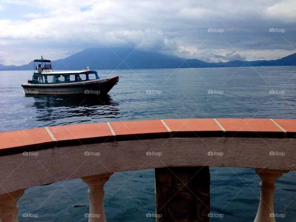 Boat On Lake. Boat on Lake Atitlan