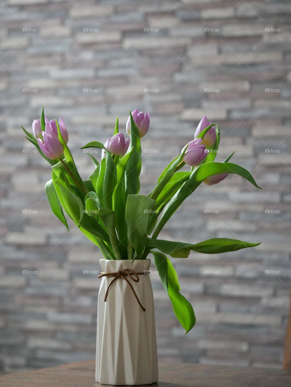 Vase with tulips