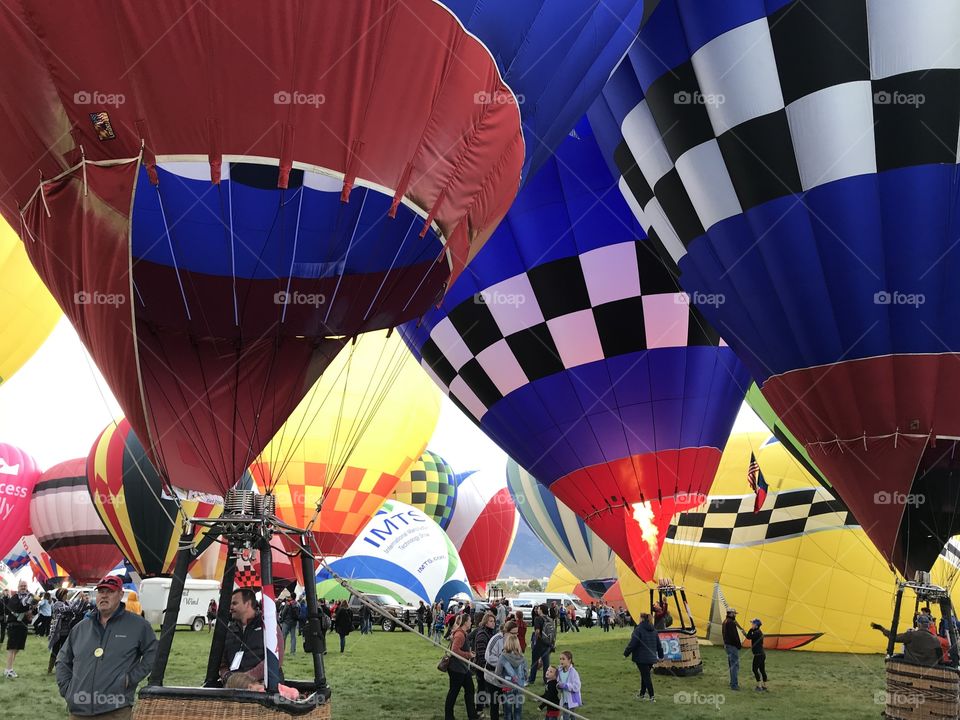 Hot air balloons at the Balloon Fiesta in Albuquerque