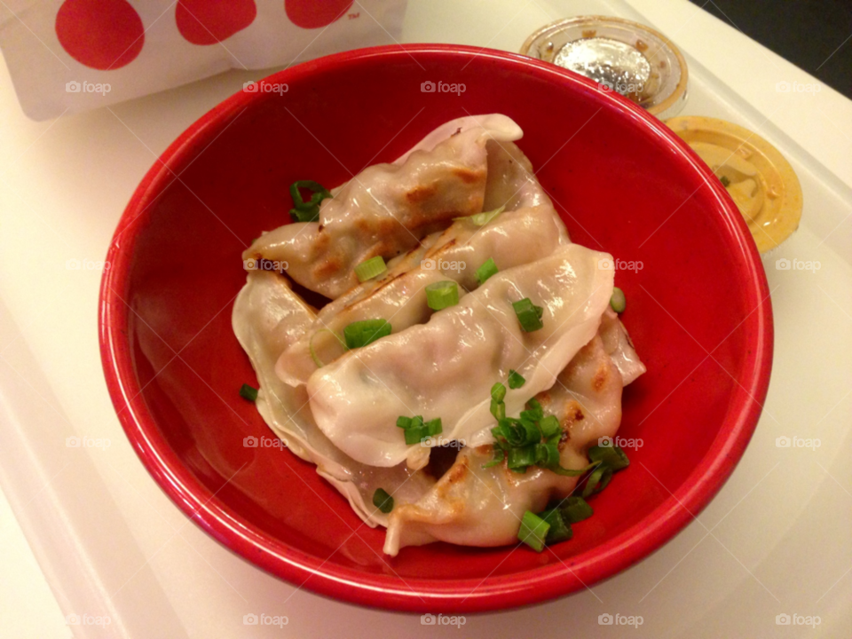 red chinese food bowl by mengzishiliu