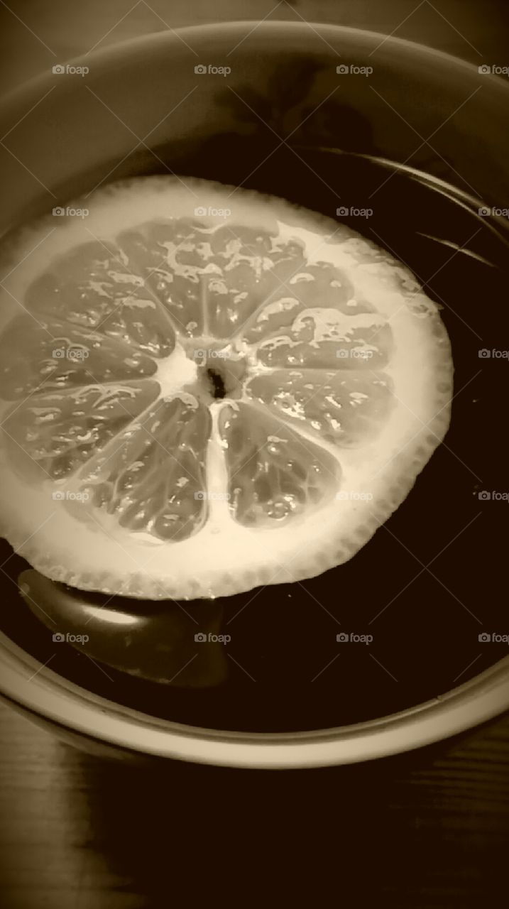 Lemon in tea