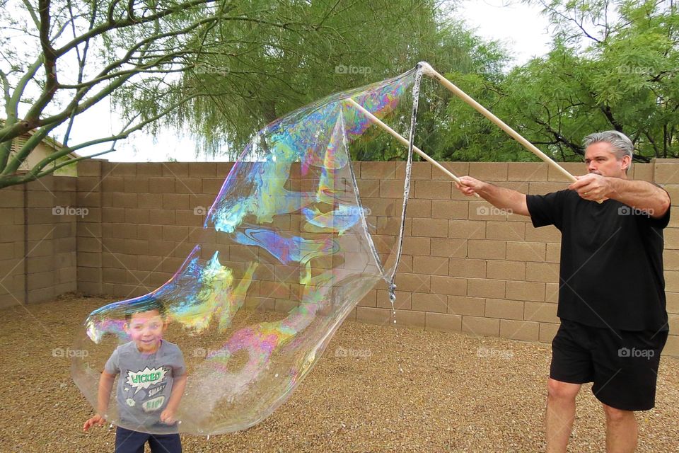 Gigantic bubble fun!