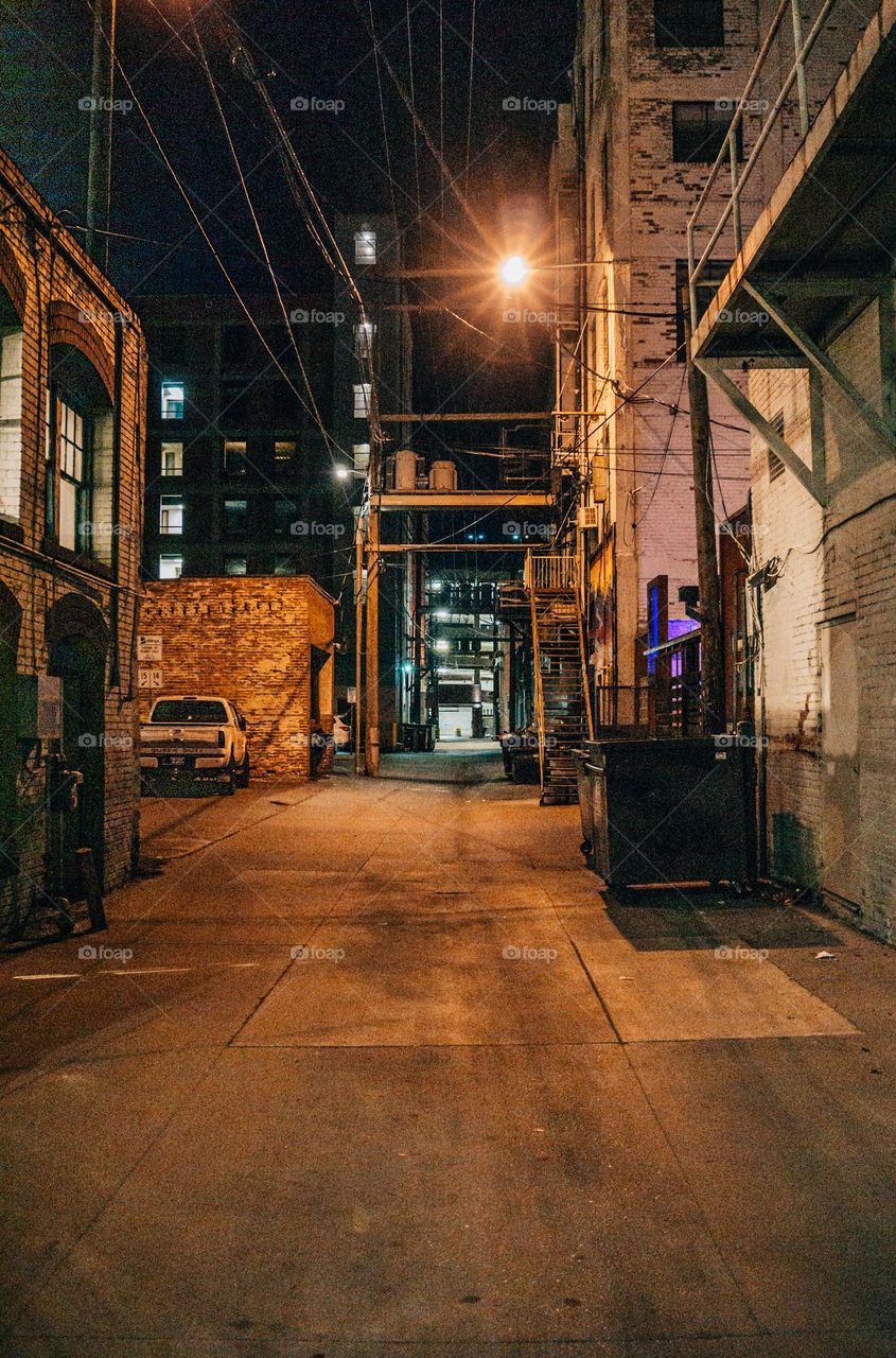 Nightly alley of Billings