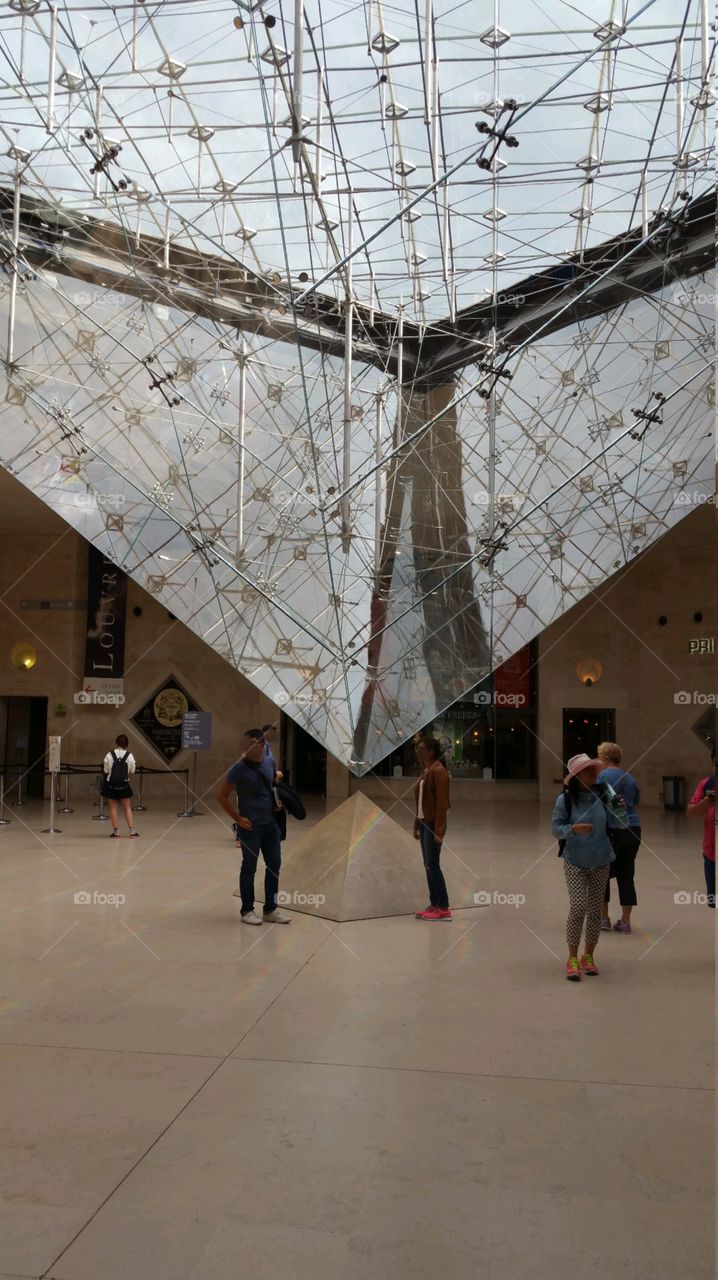 Inverted Triangle inside the Louvre