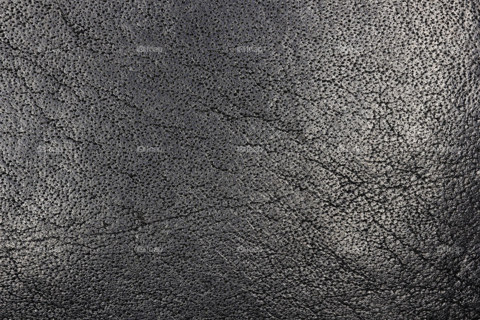 Soft Black Leather Surface Texture Close-up