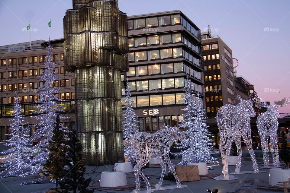 Christmas decoration in Stockholm, Sweden 