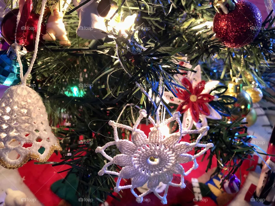 Christmas ornaments / crosshead white ornaments 🎄 