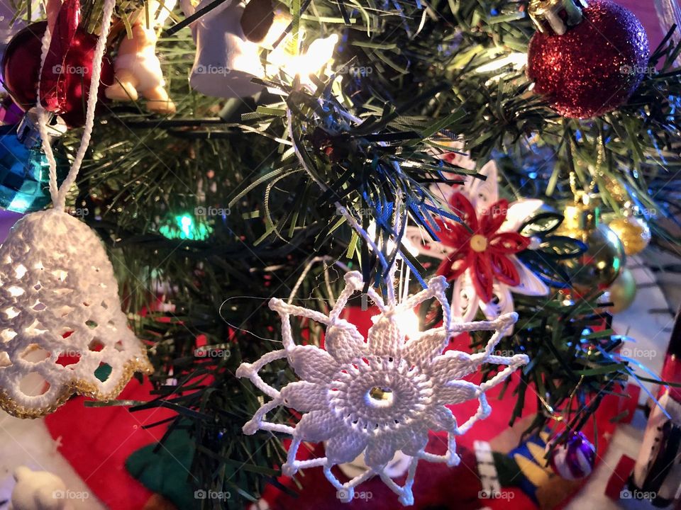 Christmas ornaments / crosshead white ornaments 🎄 