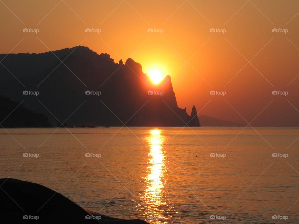 Sunrise on the sea