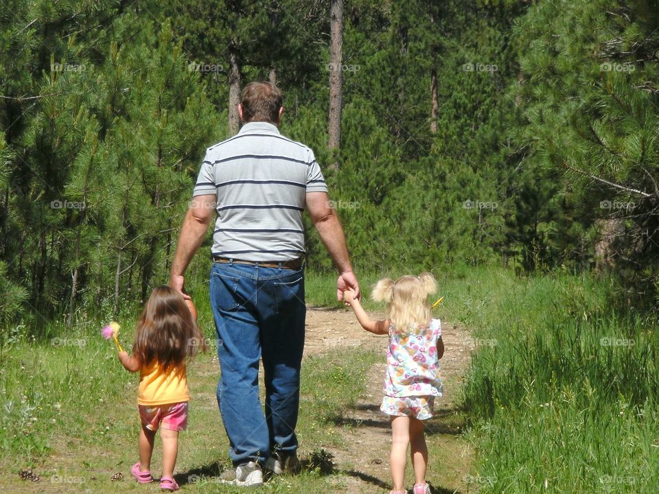 Time with grandpa . Hiking together 