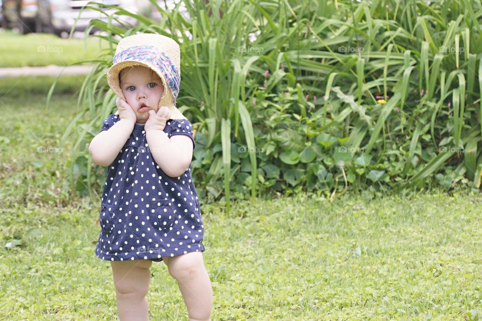Summer Hat. My oldest daughter - summer 2014 - 1 year old