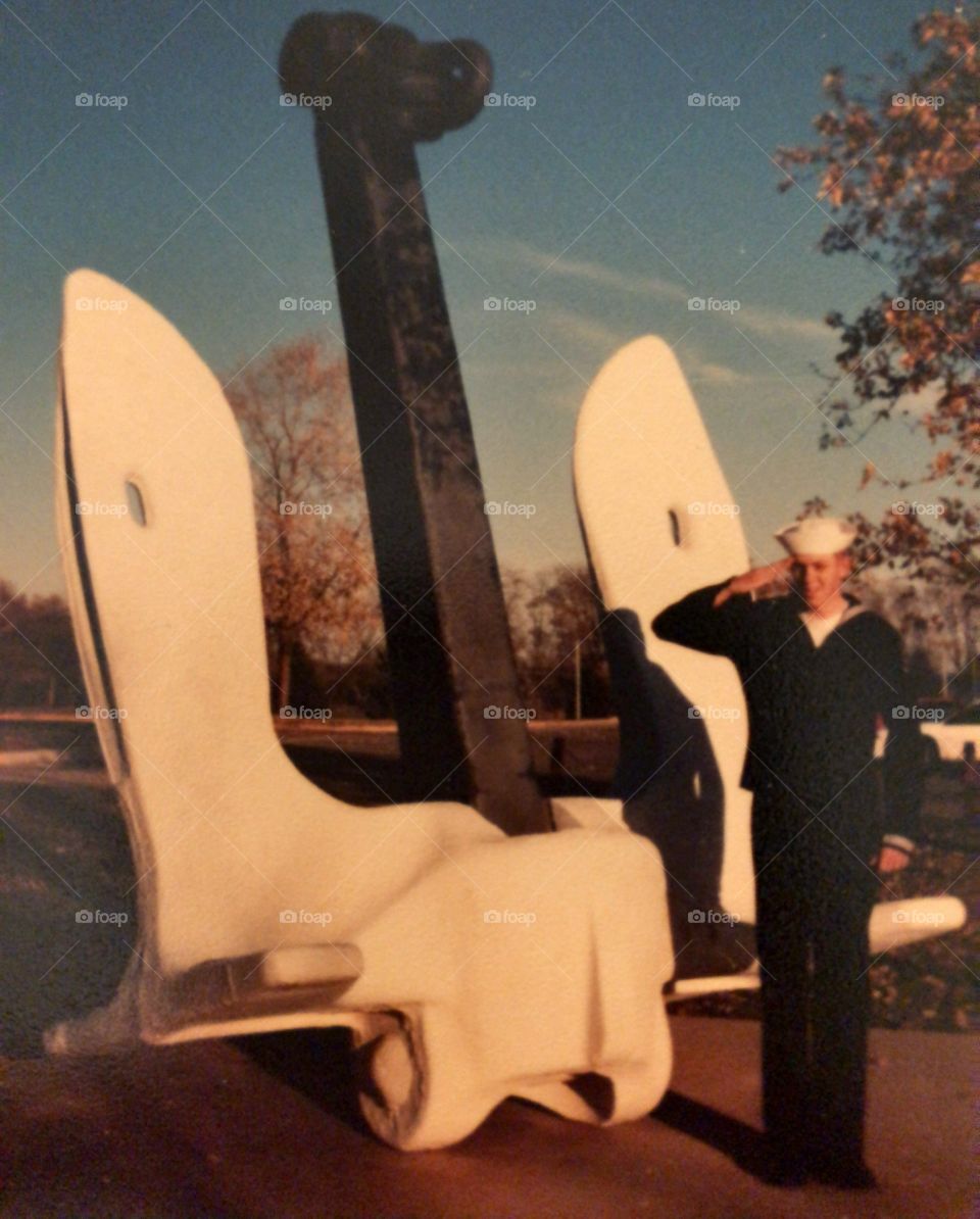 Me right after boot camp in 1999! I am standing next to a 60 thousand pound aircraft carrier and unknowingly ironic at the time because I was destined for a nuclear Nimitz class carrier a month later called the USS Carl Vinson (CVN-70)